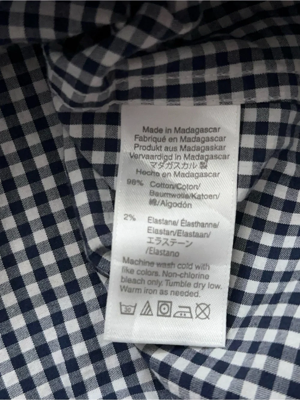 J.Crew Flex Shirt Mens Size XL Long Sleeve Button Gingham Check Blue NEW